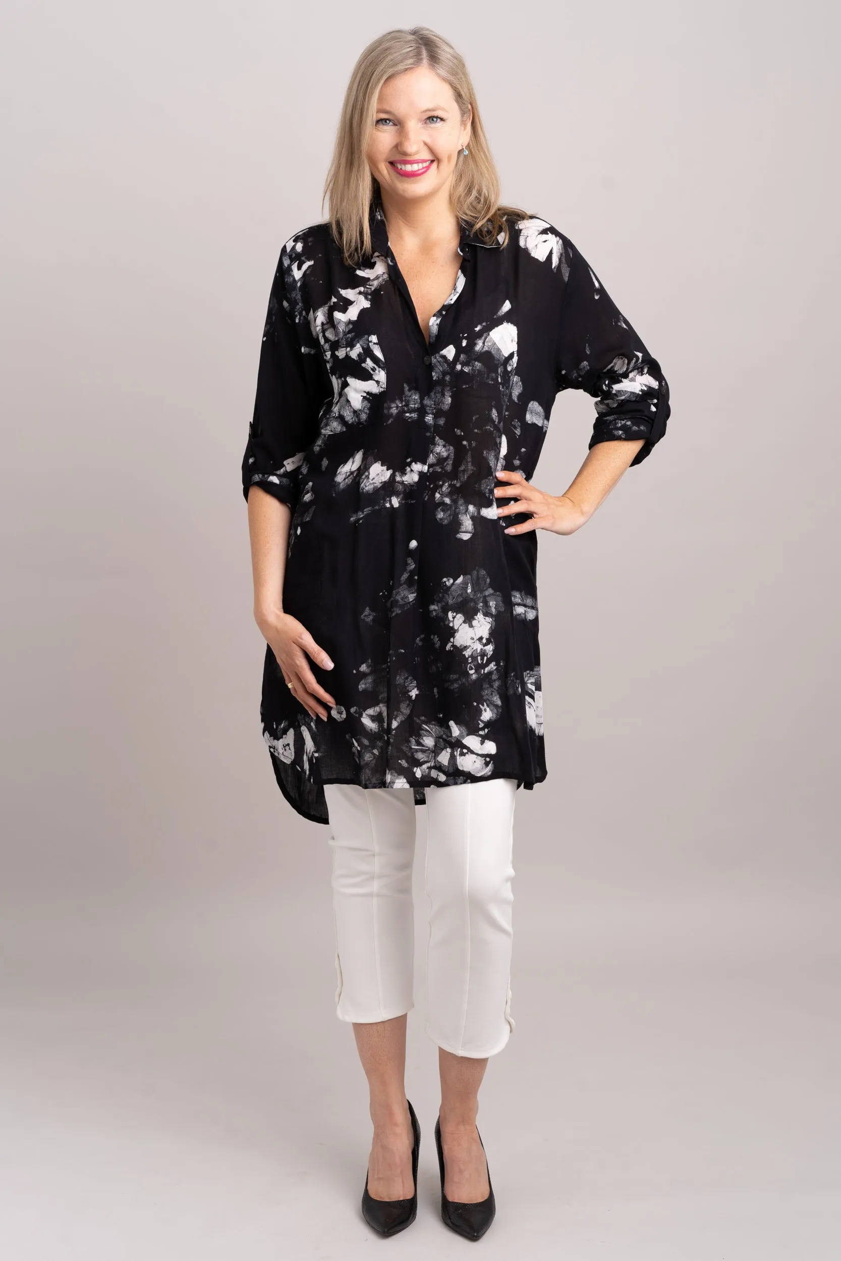 Annabelle Tunic, Moon Flower -Final Sale