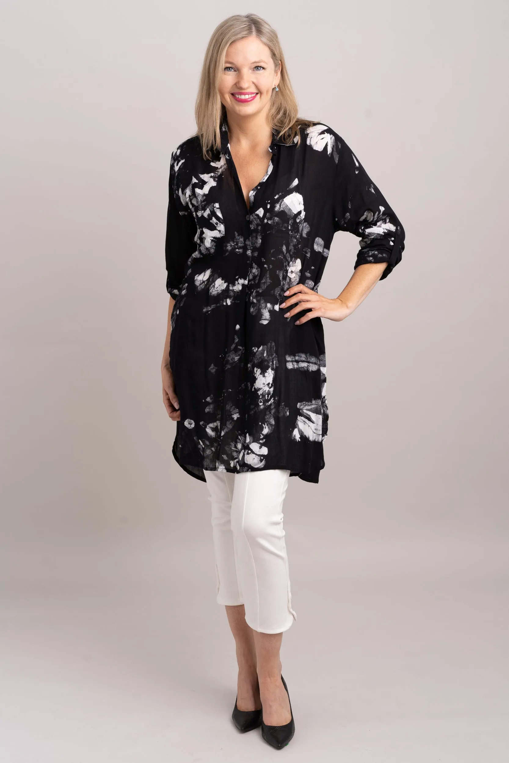 Annabelle Tunic, Moon Flower -Final Sale
