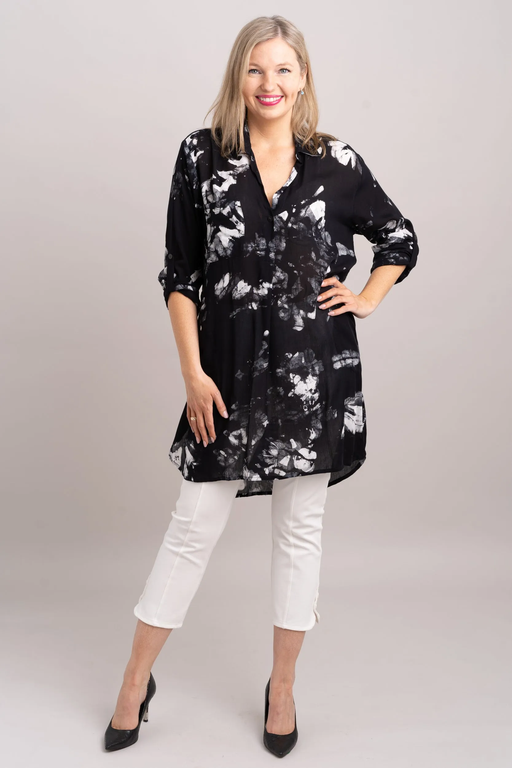 Annabelle Tunic, Moon Flower -Final Sale