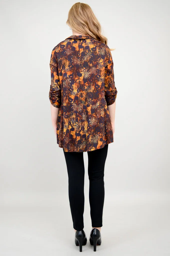 Celine Blouse, Fortress, Bamboo Linen
