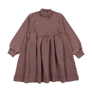 dress washed turtleneck bib - washed purple