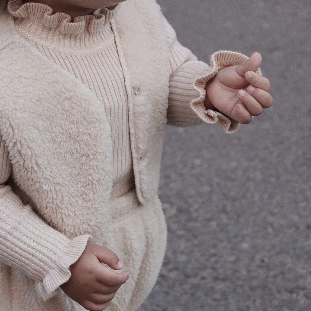 Elliot Solid Color Ruffled Half Turtleneck Sweater