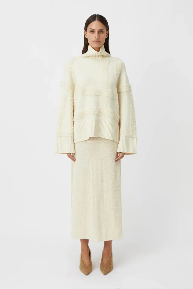 Obsidian Turtleneck Jumper Shearling