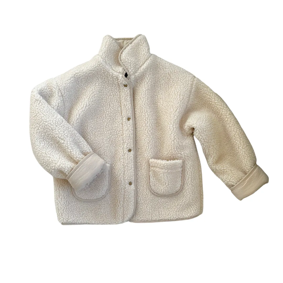 *PRE-ORDER* MAMA Reversible Teddy Coat - Stone