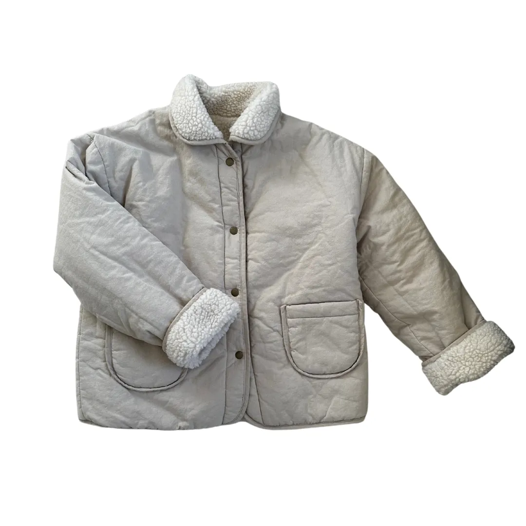 *PRE-ORDER* MAMA Reversible Teddy Coat - Stone