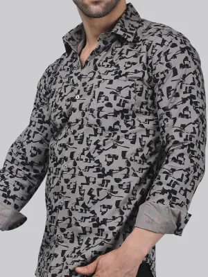 Unique Elegant Men's Printed Shirt