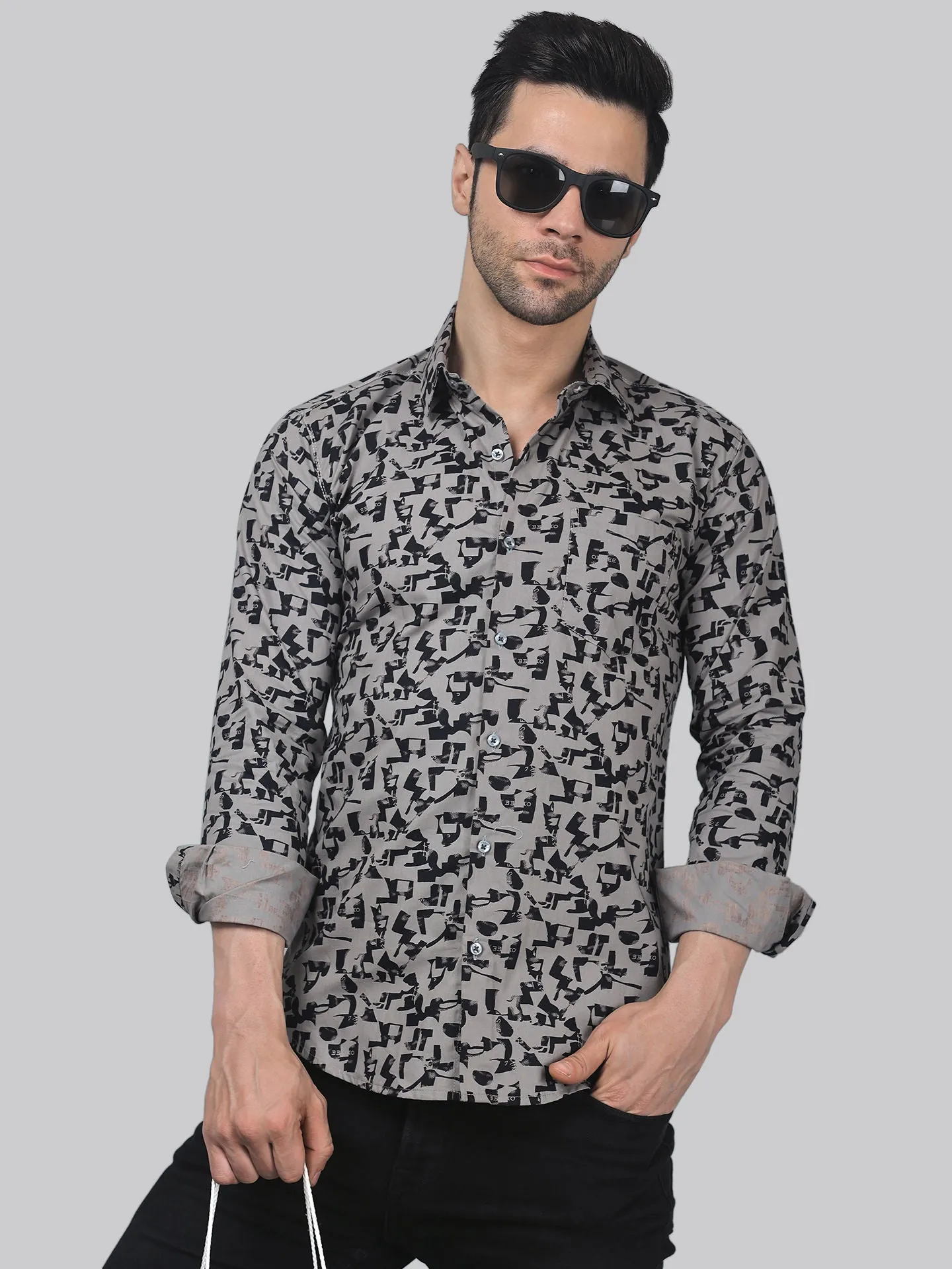Unique Elegant Men's Printed Shirt