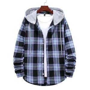 West Louis Street Hooded Plaid Shirt