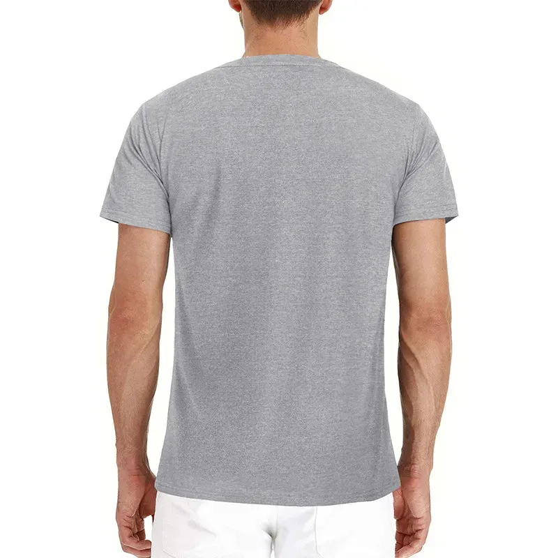 West Louis Summer Men's Short Sleeved Henley T-shirts